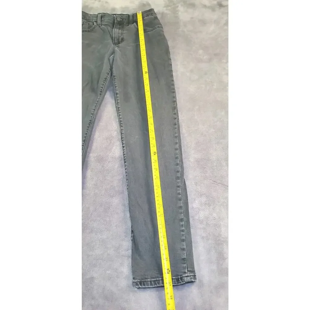 Gap Kids Solid Slim Taper Sz 16 Jeans Girls Denim Black Jeans C25